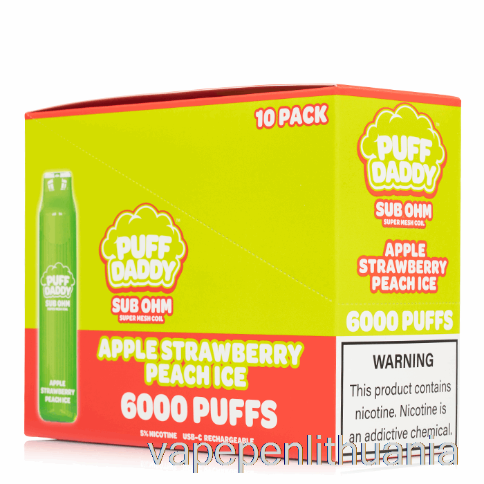 [10 Pakuočių] Puff Daddy 6000 Vienkartinis Vape Skystis